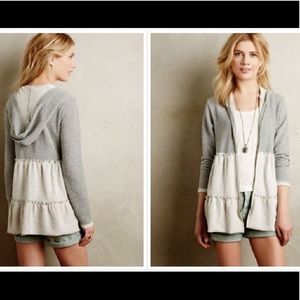 Anthropology t.la tiered swing hoodie
